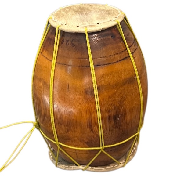 Handmade Nepal Double Acoustic 2- Headed Goatskin‎ Madal Drum - Picture 4 of 6